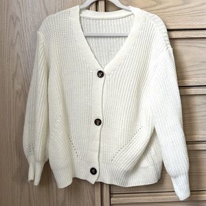 chunky knit cardigan size small